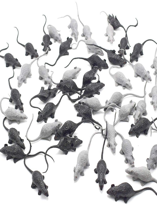 HYSTYLE 20 Pcs Mini Simulated Mouse Model Realistic Terror Small Fake Plastic Mouse Figurines for Novelty Toy Kids' Halloween Toy Joke Prank - Image 2